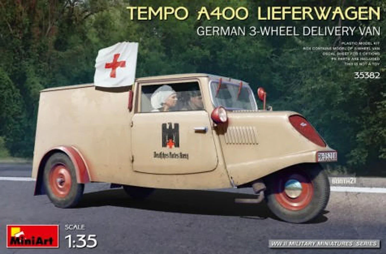 Miniart 1/35 Miniart Tempo A400 Lieferewagen German 3-Wheel Delivery Van