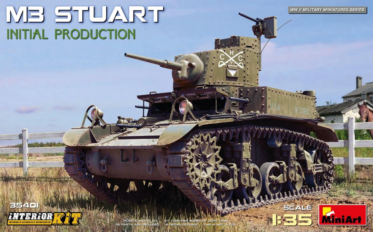 Miniart 1/35 Miniart M3 Stuart (Initial Production) w/ Interior Kit