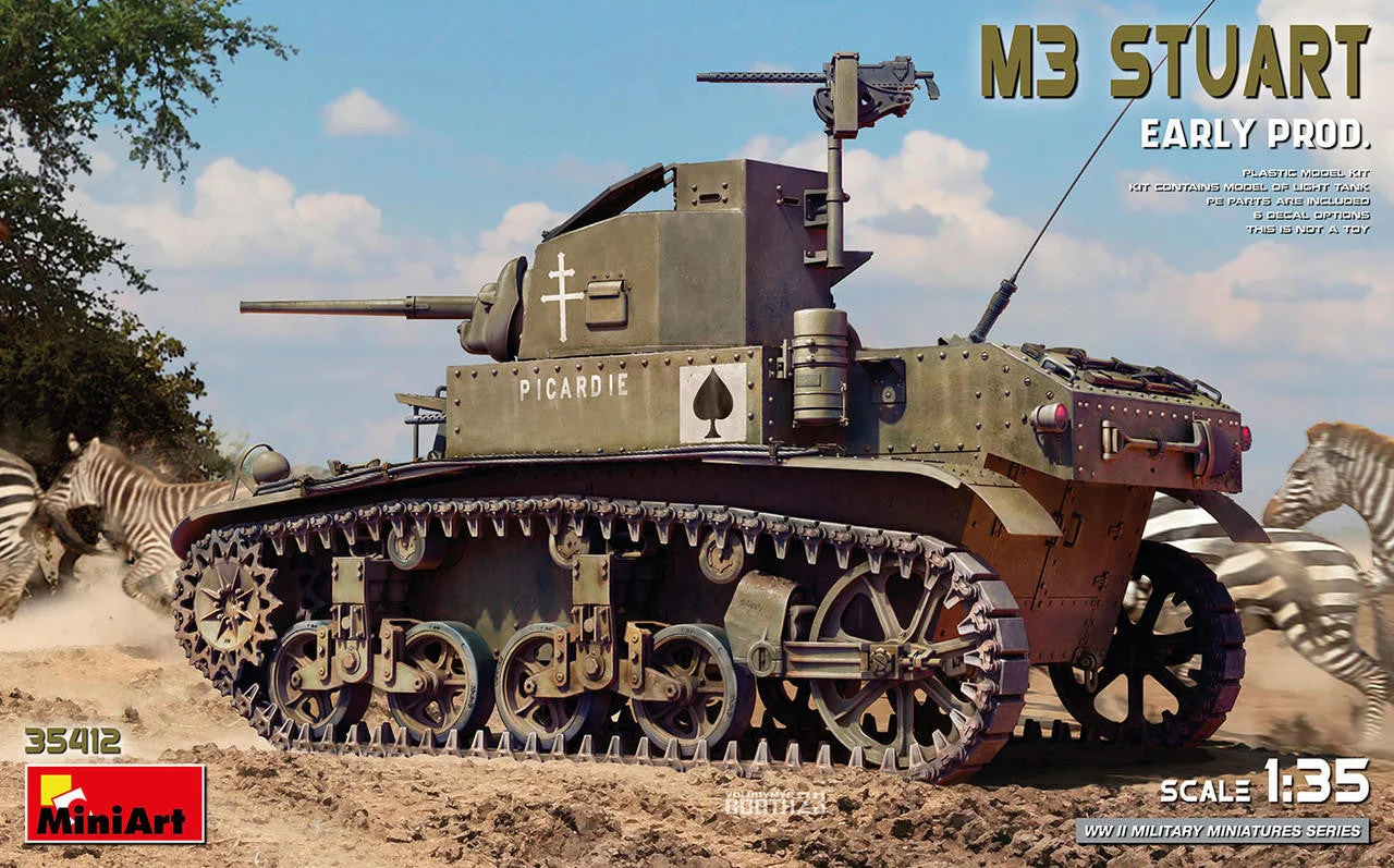 Miniart 1/35 Miniart M3 Stuart Light Tank (Early Production)