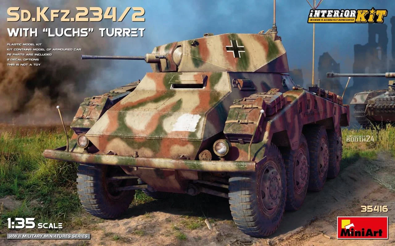 Miniart 1/35 Miniart Sd.Kfz.234/2 w/LUCHS Turret w/Interior