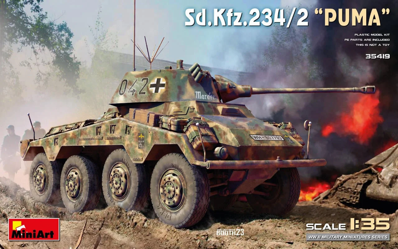 Miniart 1/35 SD.KFZ.234/2 PUMA Plastic Model Kit