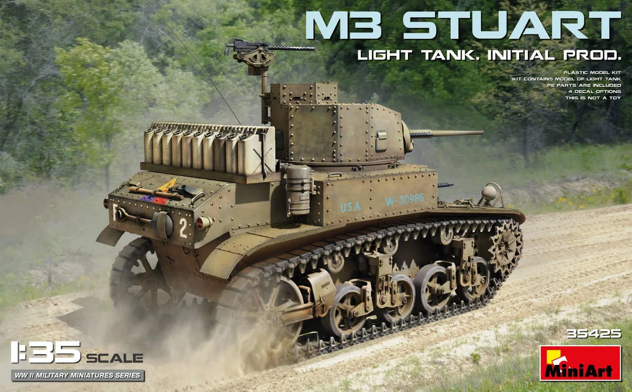 Miniart 1/35 Miniart M3 Stuart Light Tank (Initial Production)