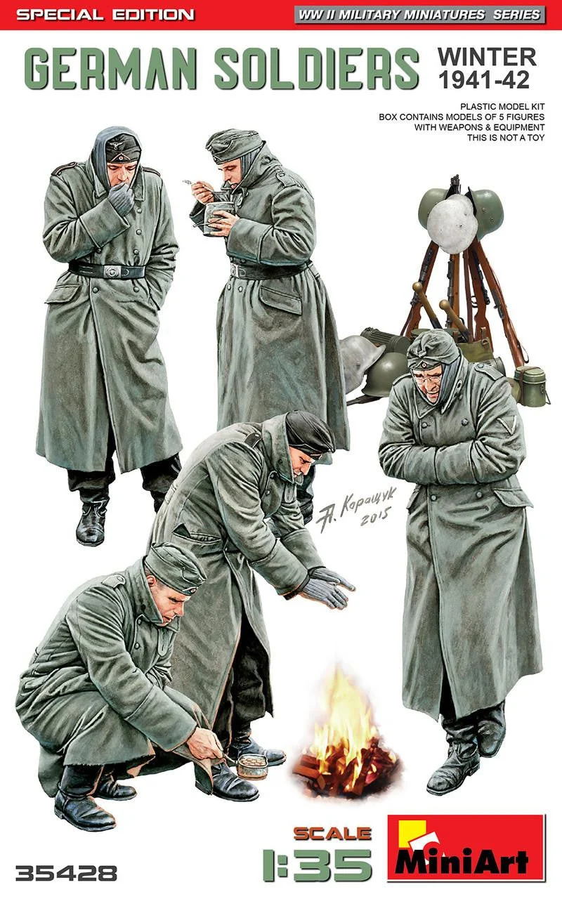 Miniart 1/35 Miniart German Soldiers Winter 1941-42 Plastic Model Kit