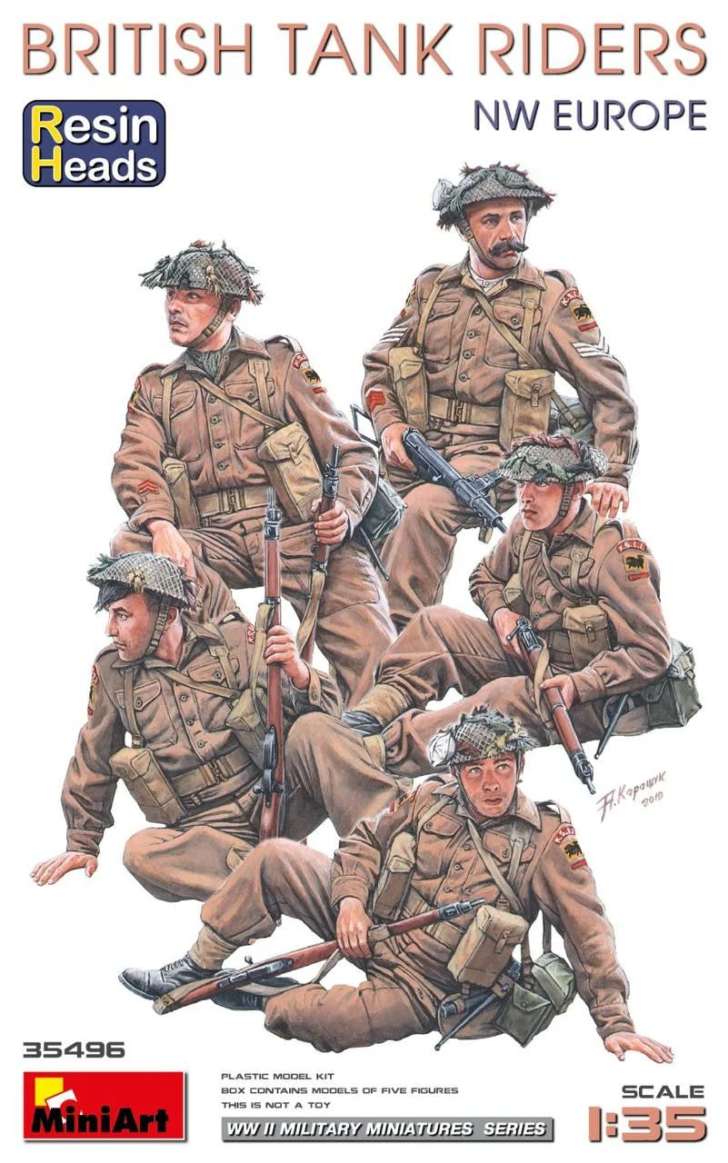 Miniart 1/35 British Tank Riders (NW Europe). Resin Heads