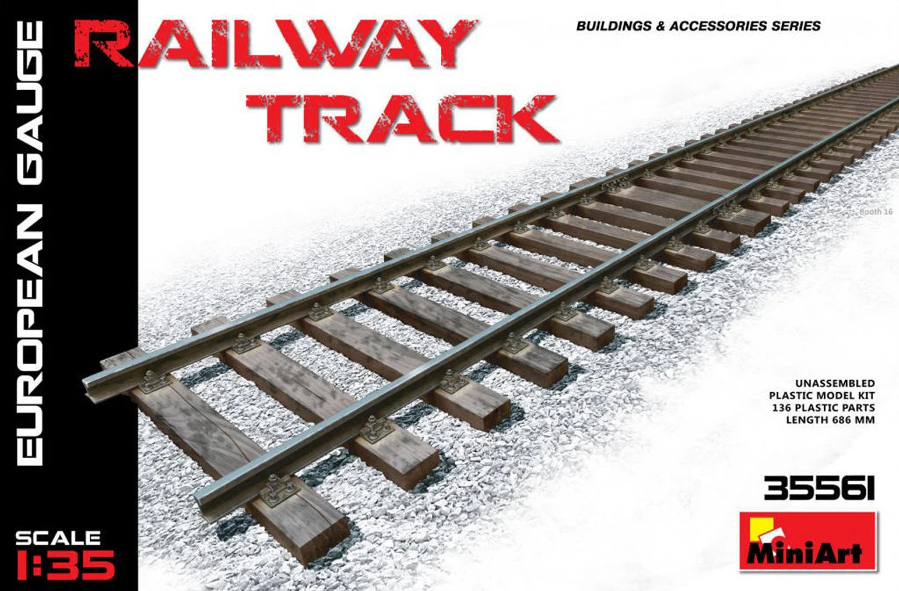Miniart 1/35 Miniart Railway Track (European Gauge)