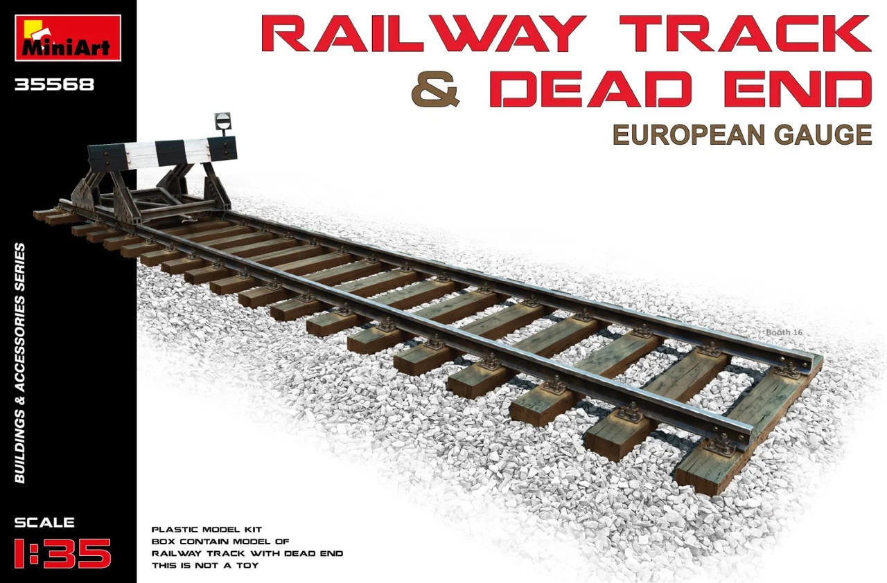 Miniart 1/35 Miniart Railway Track & Dead End (European Gauge)