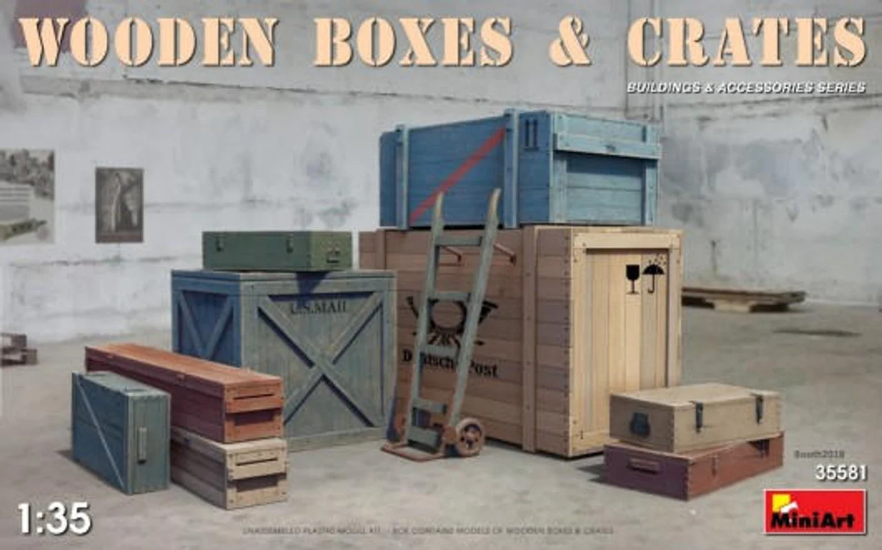 Miniart 1/35 Miniart Wooden Boxes & Crates