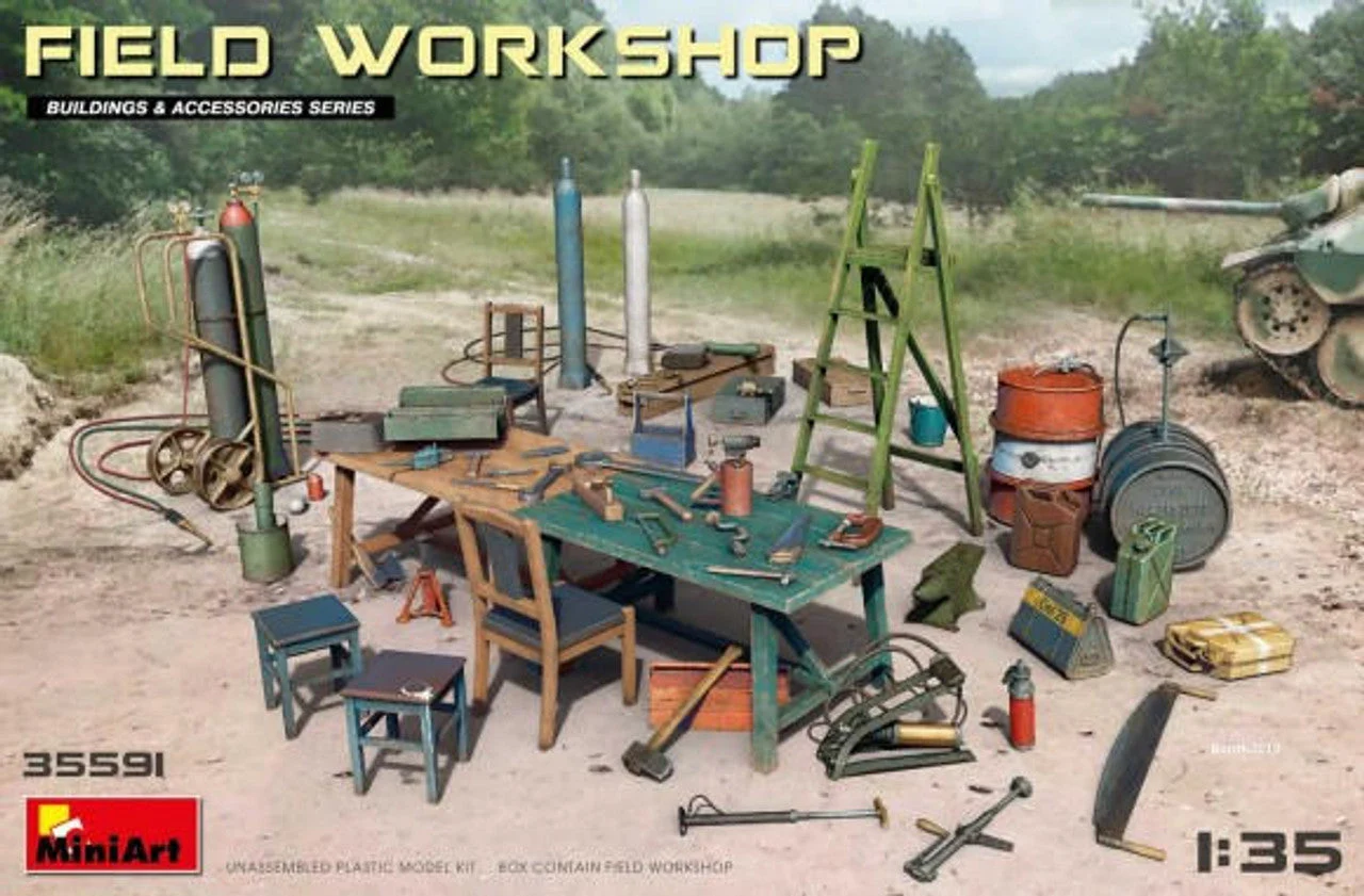 Miniart 1/35 Miniart Field Workshop: Equipment & Tools