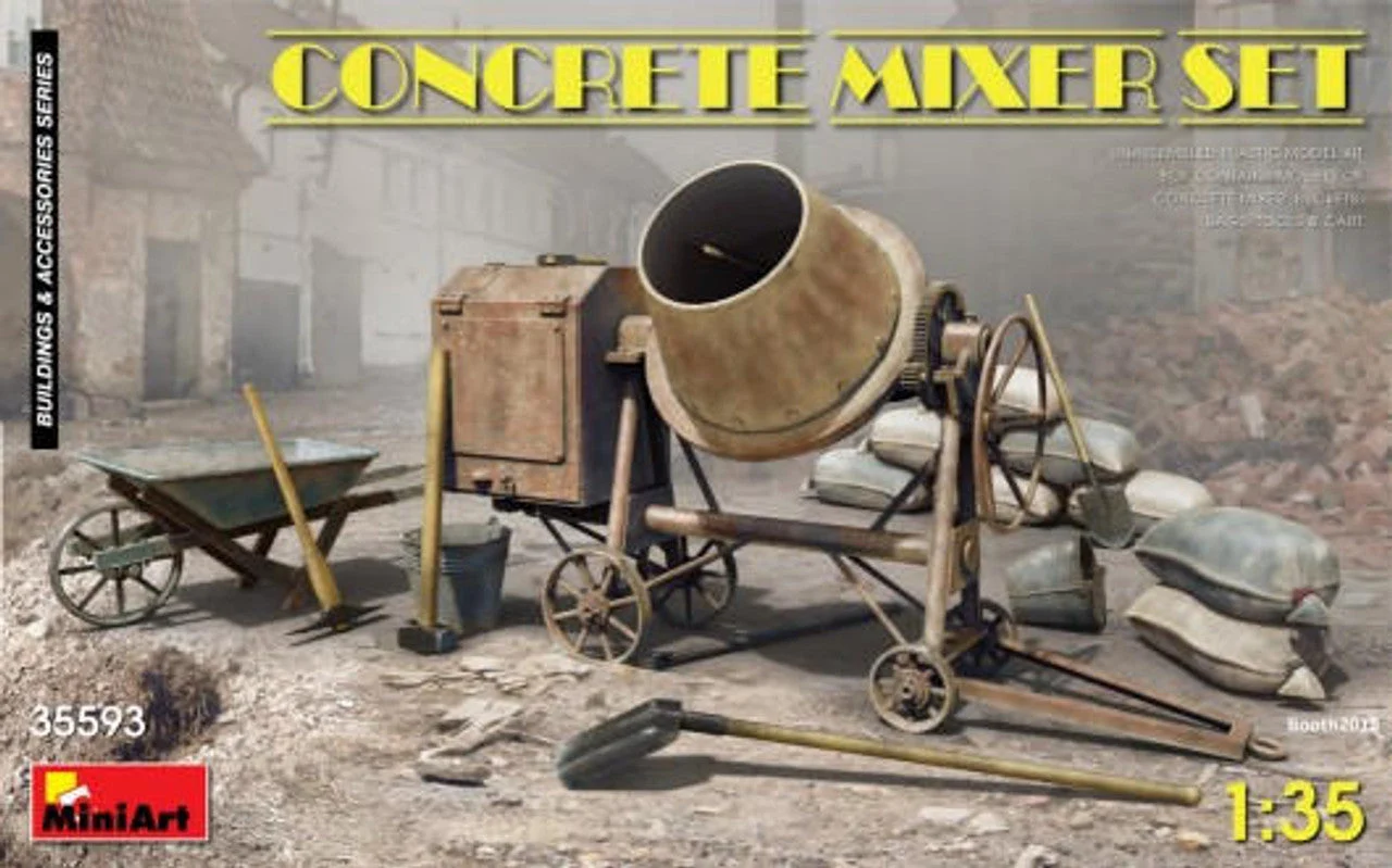 Miniart 1/35 Miniart Concrete Mixer Set