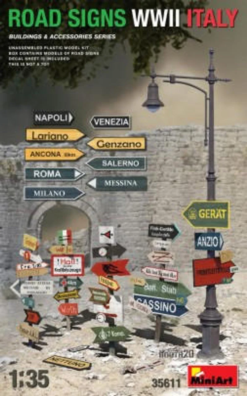 Miniart 1/35 Miniart WWII Italy Road Signs