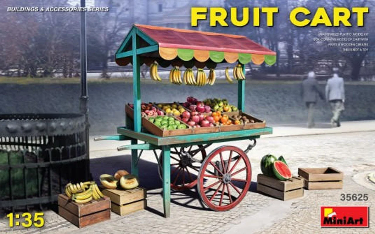 Miniart 1/35 Miniart Fruit Cart w/Wooden Crates
