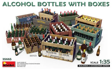 1/35 Miniart ALCOHOL BOTTLES w/BOXES Plastic Model Kit