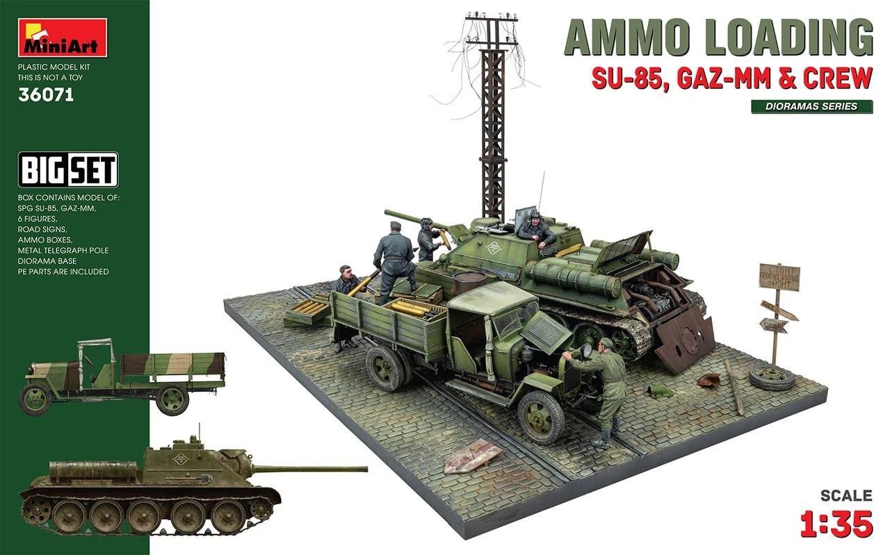 Miniart 1/35 Miniart Ammo Loading (SU-85.GAZ-MM&Crew) Big Set Plastic Model Kit