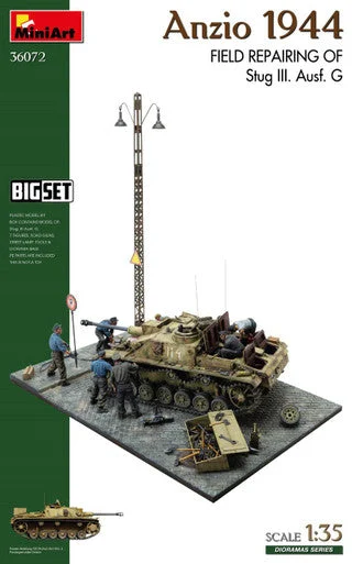 1/35 Miniart Anzio 1944. Field Repairing of Stug III. Ausf. G. Big Set
