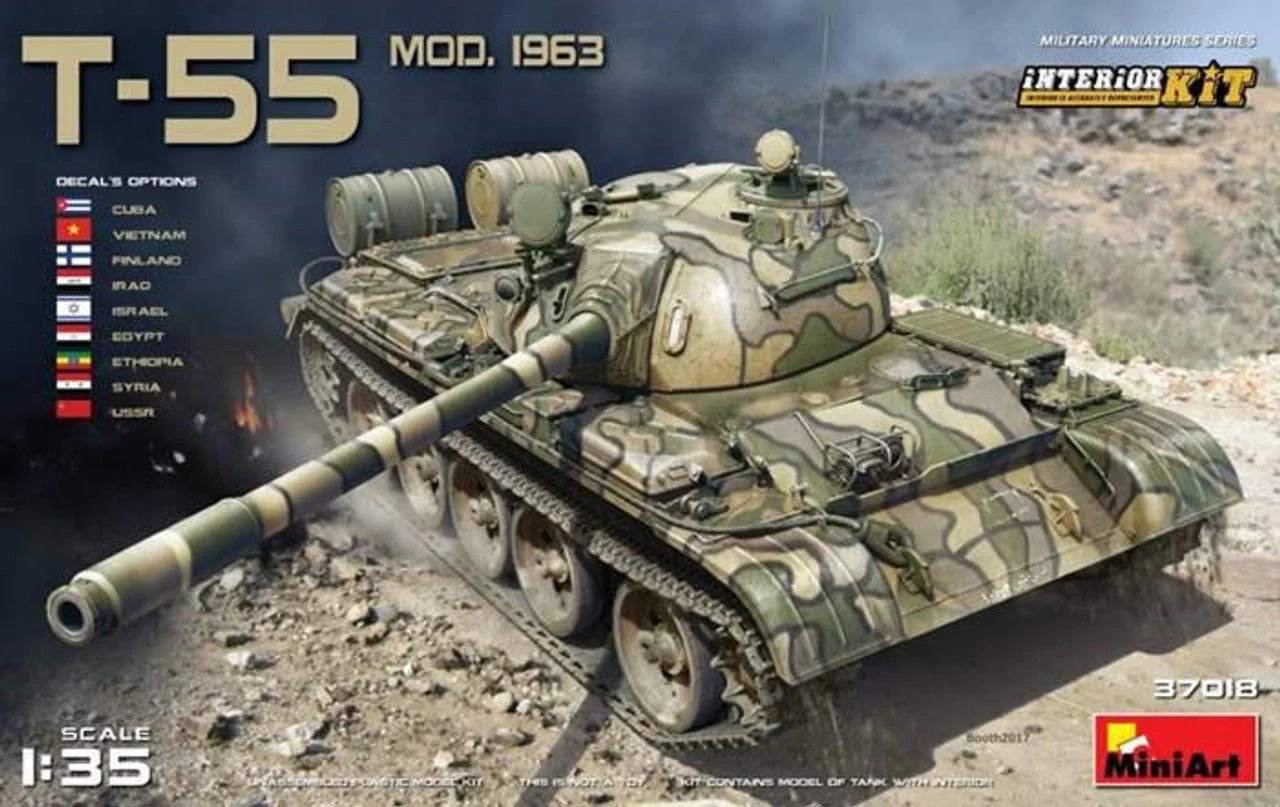 Miniart 1/35 Miniart Soviet T55 Mod 1963 Tank w/Full Interior