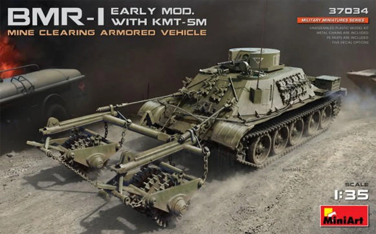 Miniart 1/35 Miniart BMR1 Early Mod w/KMT5M Mine Clearing Armored Vehicle