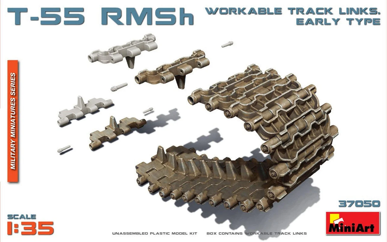 Miniart 1/35 Miniart T-55 RMSh Workable Track Links. Early Type
