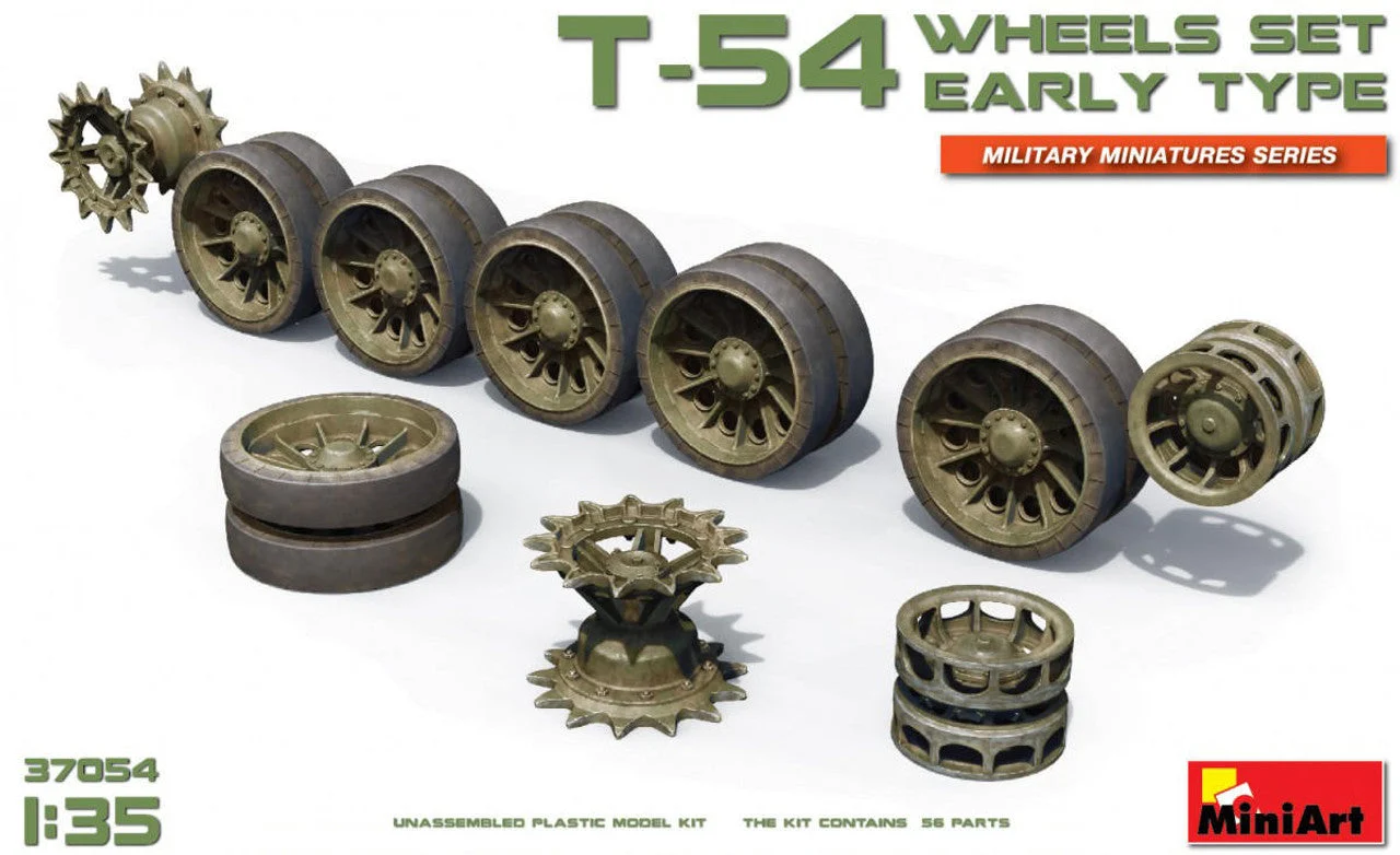 Miniart 1/35 Miniart T-54 Wheels Set. Early Type