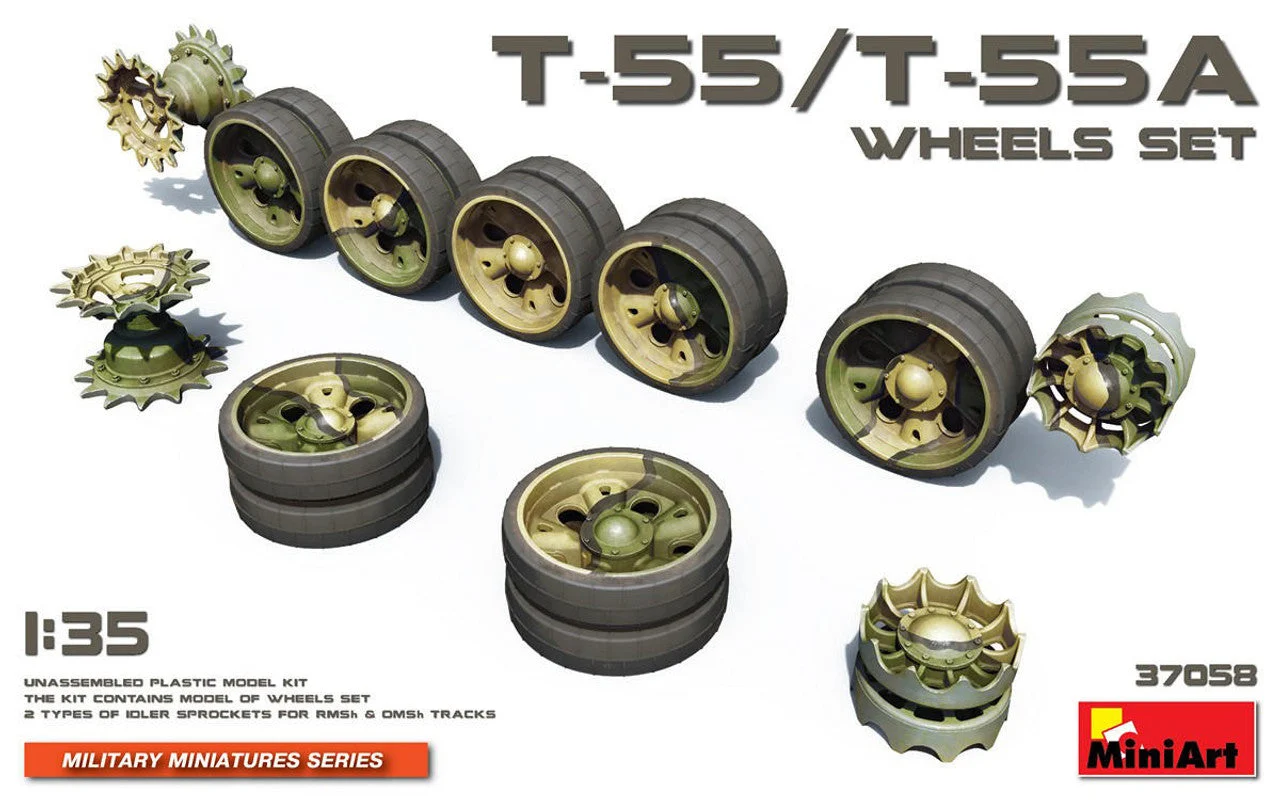 Miniart 1/35 Miniart T-55/T-55A Wheels Set