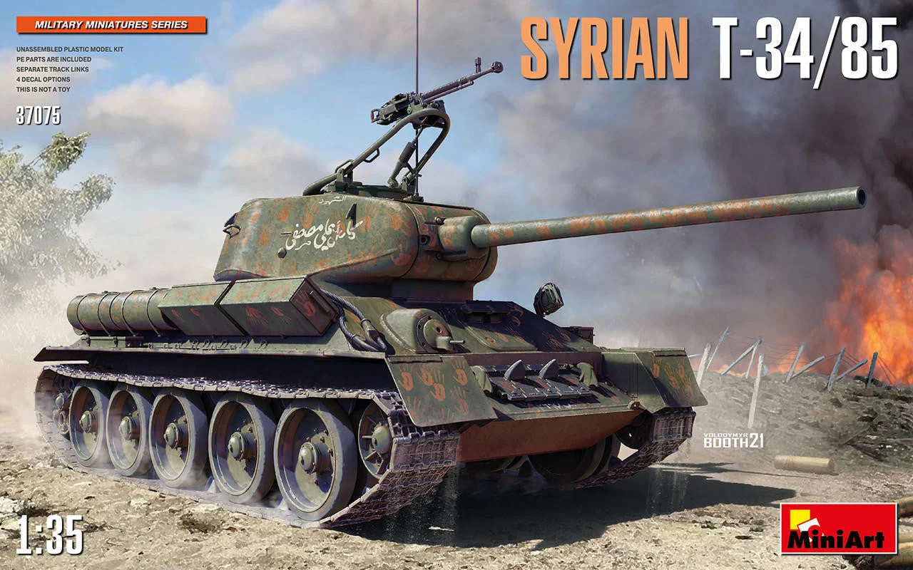 Miniart 1/35 Miniart Syrian T-34/85 Tank Plastic Model Kit