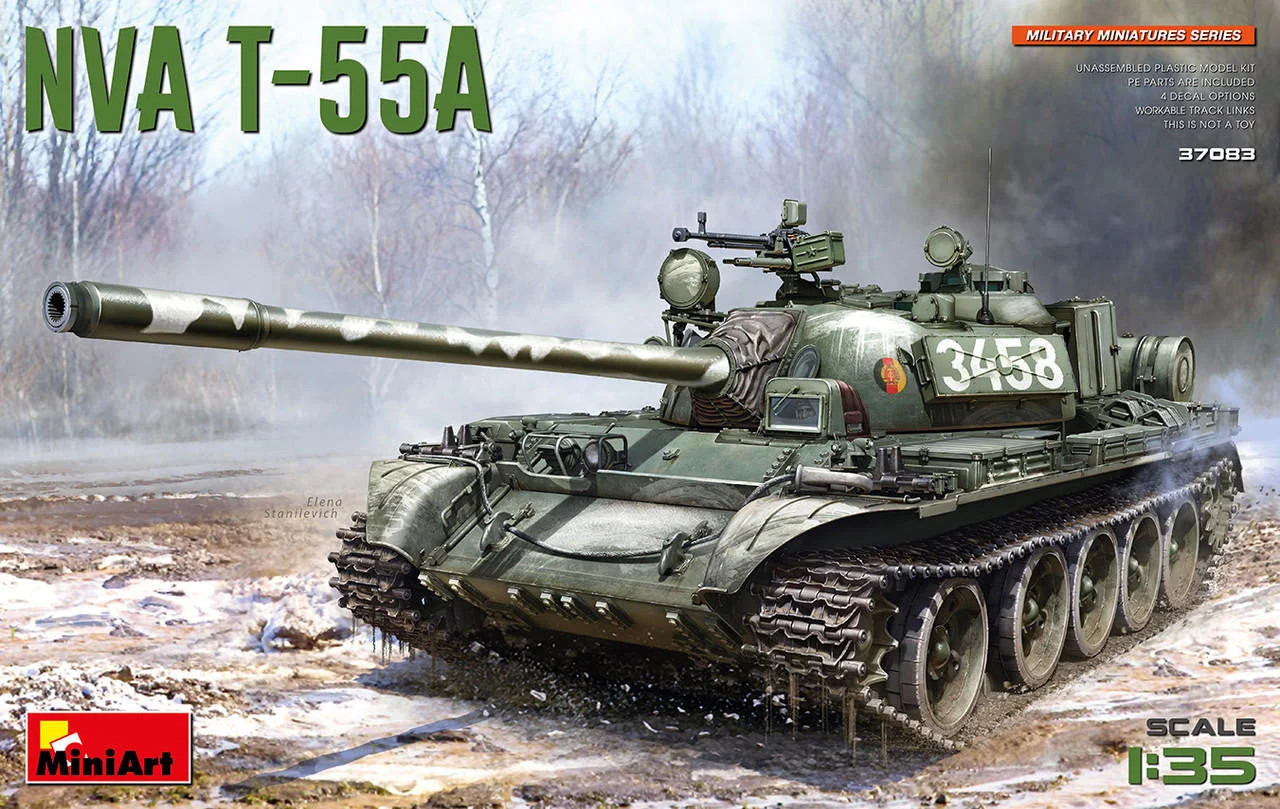 Miniart 1/35 Miniart NVA T-55A Tank Plastic Model Kit