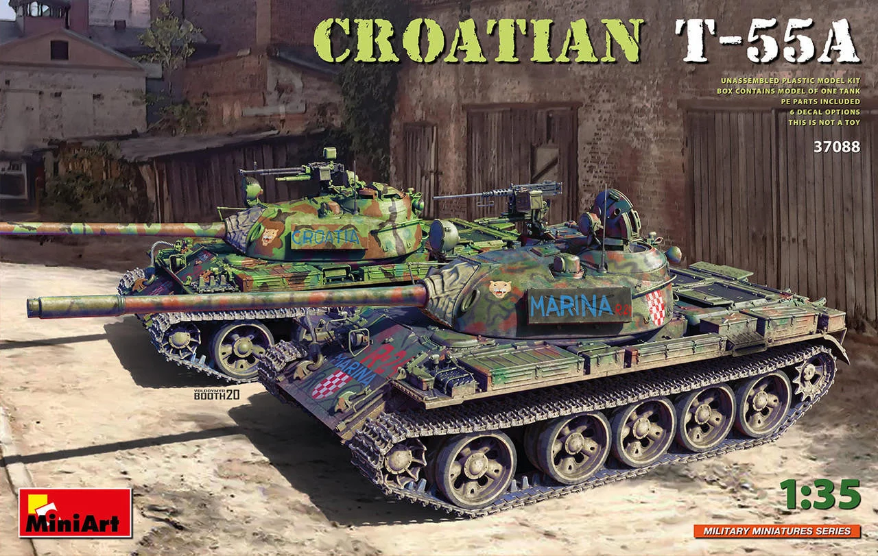 Miniart 1/35 Miniart Croatian T-55A Tank Plastic Model Kit