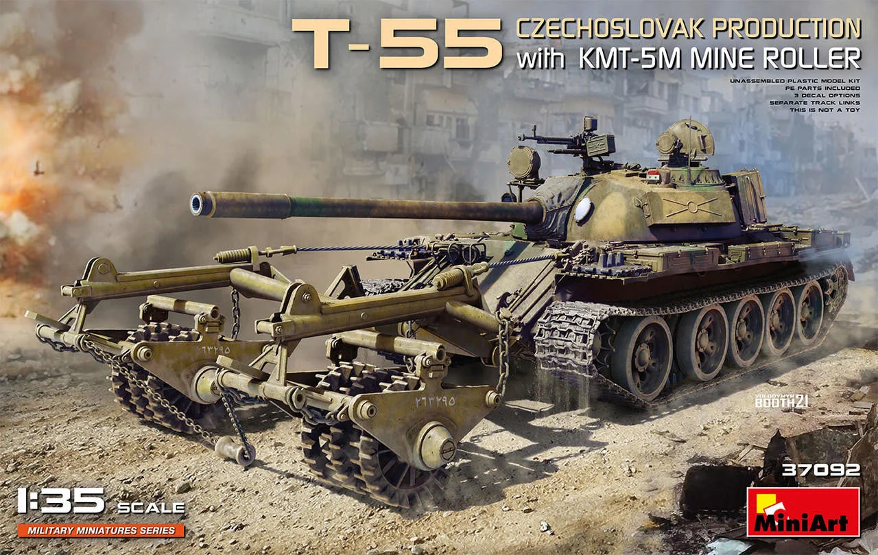 Miniart 1/35 Miniart T-55 Czechoslovak Production with KMT-5M Mine Roller
