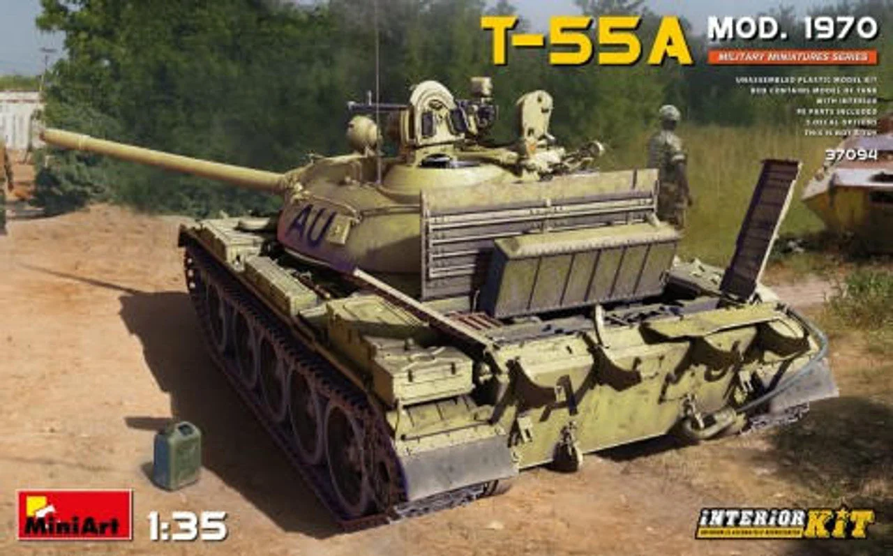 Miniart 1/35 Miniart Soviet T55A Mod 1970 Tank w/Full Interior