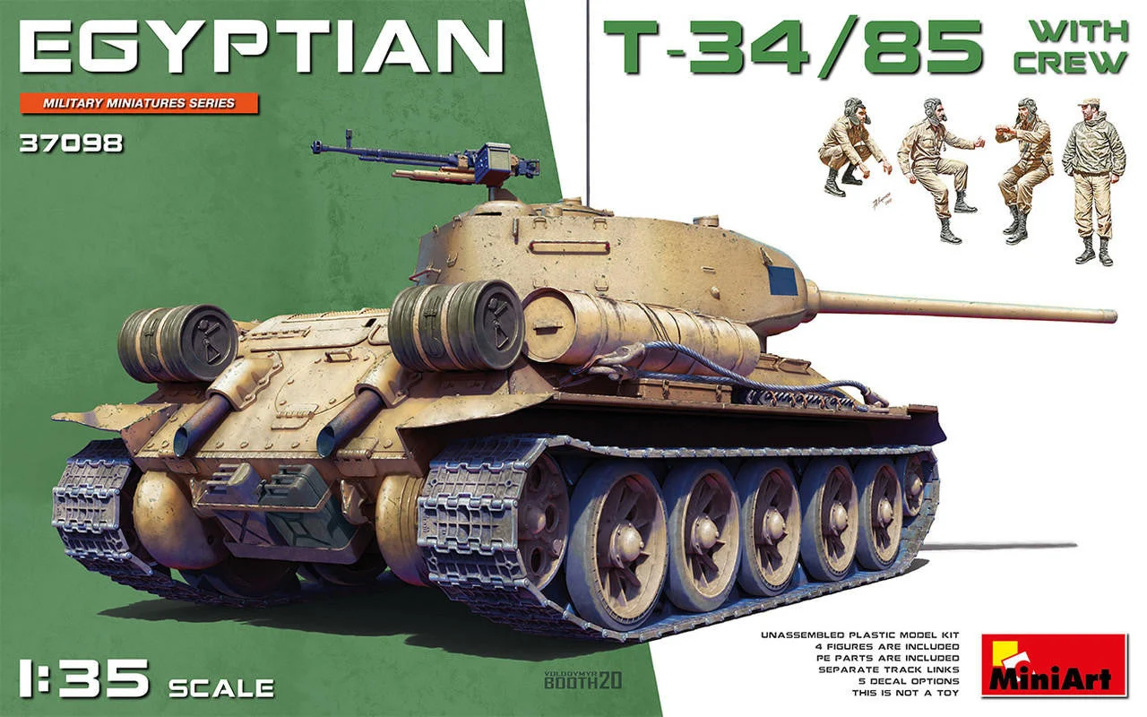 Miniart 1/35 Miniart Egyptian T-34/85 w/crew