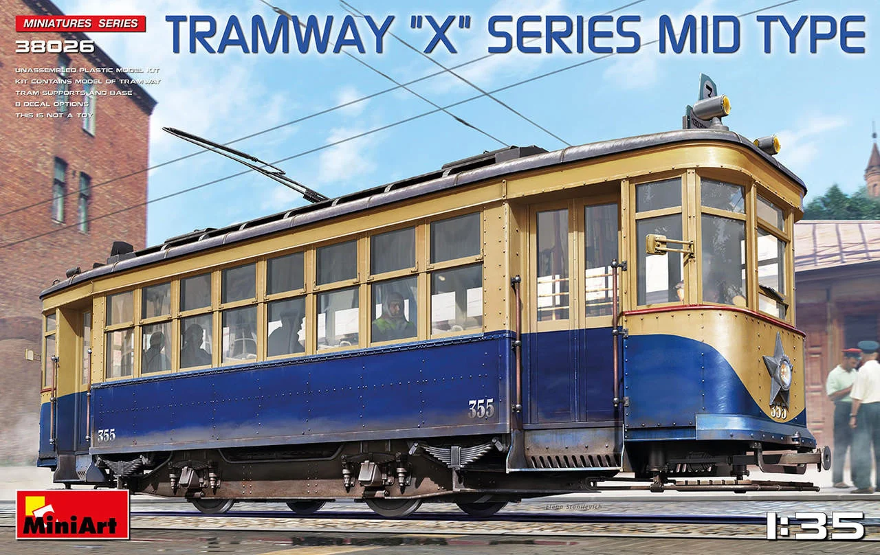 Miniart 1/35 Miniart Tramway Tram X-Series Mid-Type