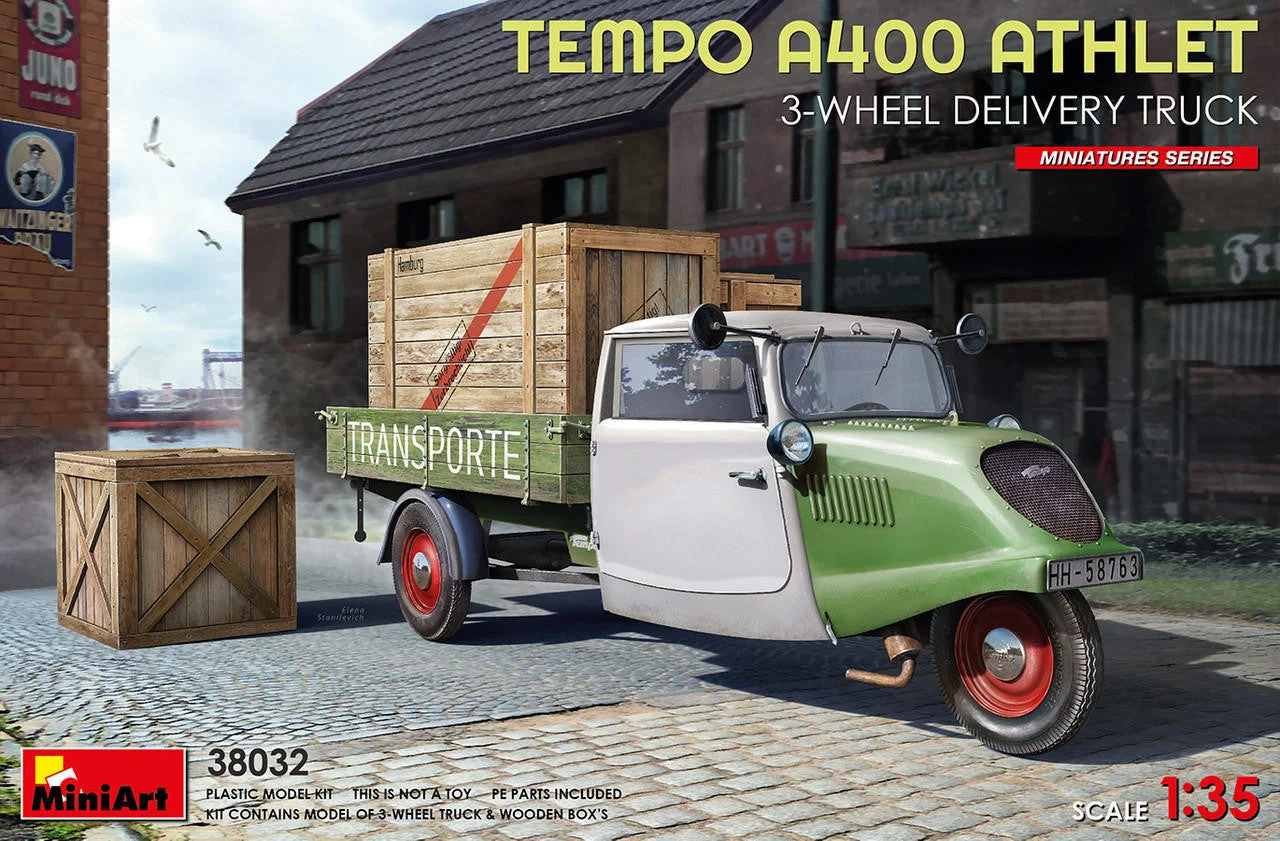 Miniart 1/35 Miniart Temp A400 Athlet 3-Wheel Delivery Truck