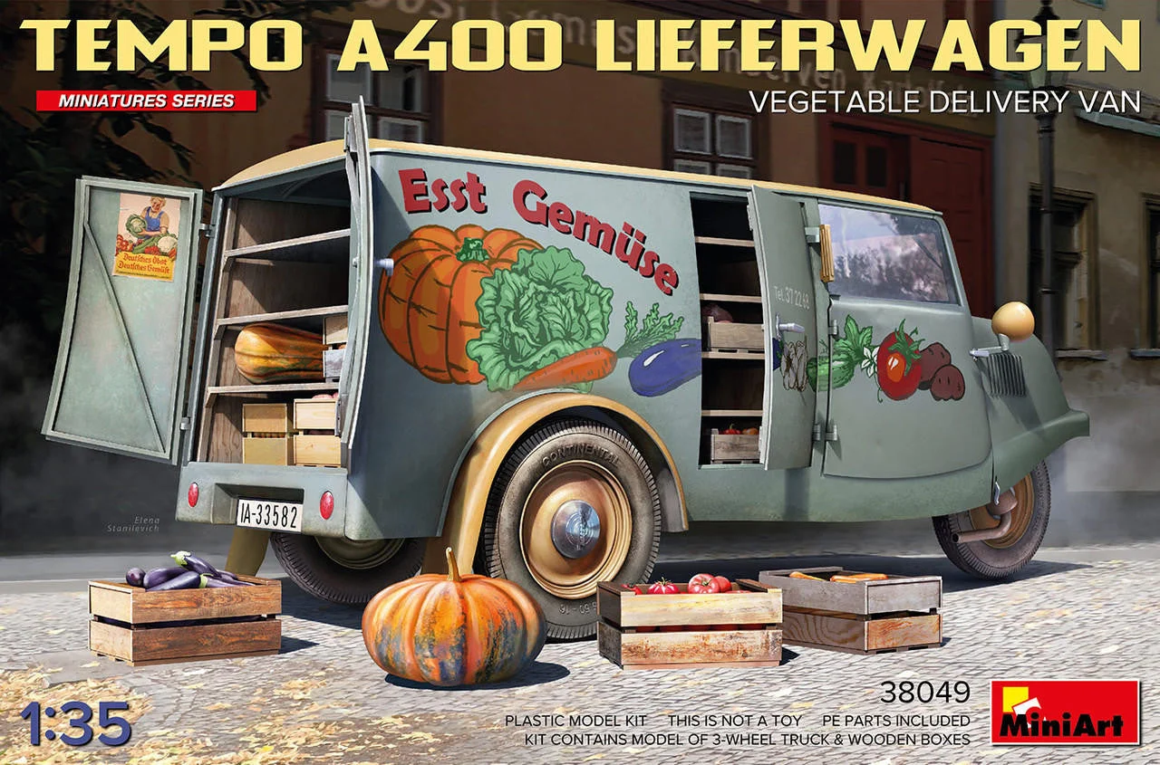 Miniart 1/35 Miniart Tempo A400 Lieferwagen Vegetable Delivery Van