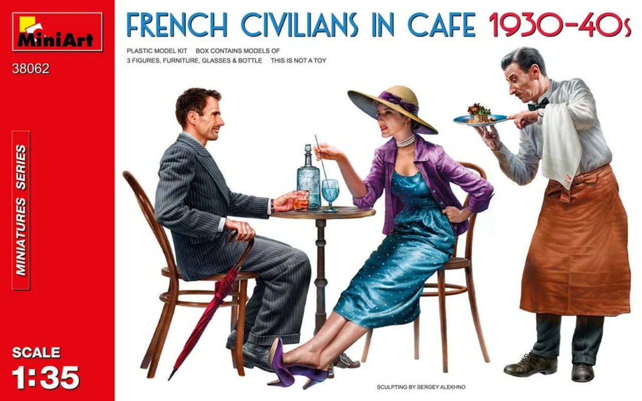 Miniart 1/35 French Civilians in Cafe 1930-40s