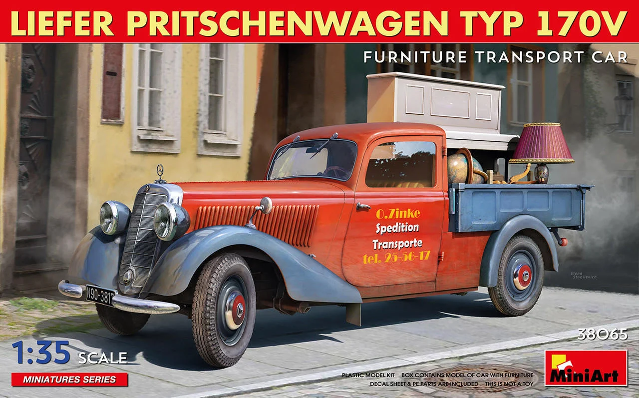 Miniart 1/35 Miniart Liefer Pritschenwagen Typ 170V Furniture Transport Car