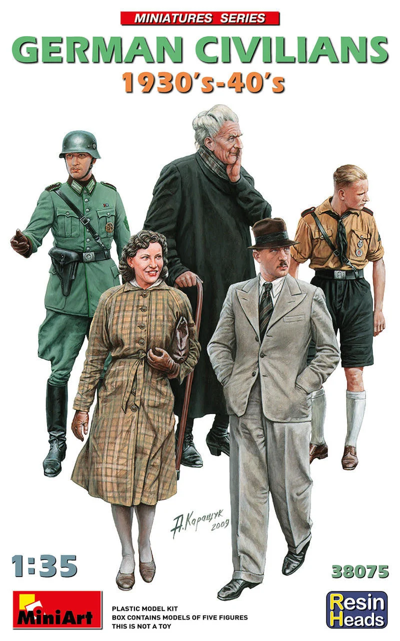 Miniart 1/35 MiniArt German Civilians 1930-40s (Resin Heads)
