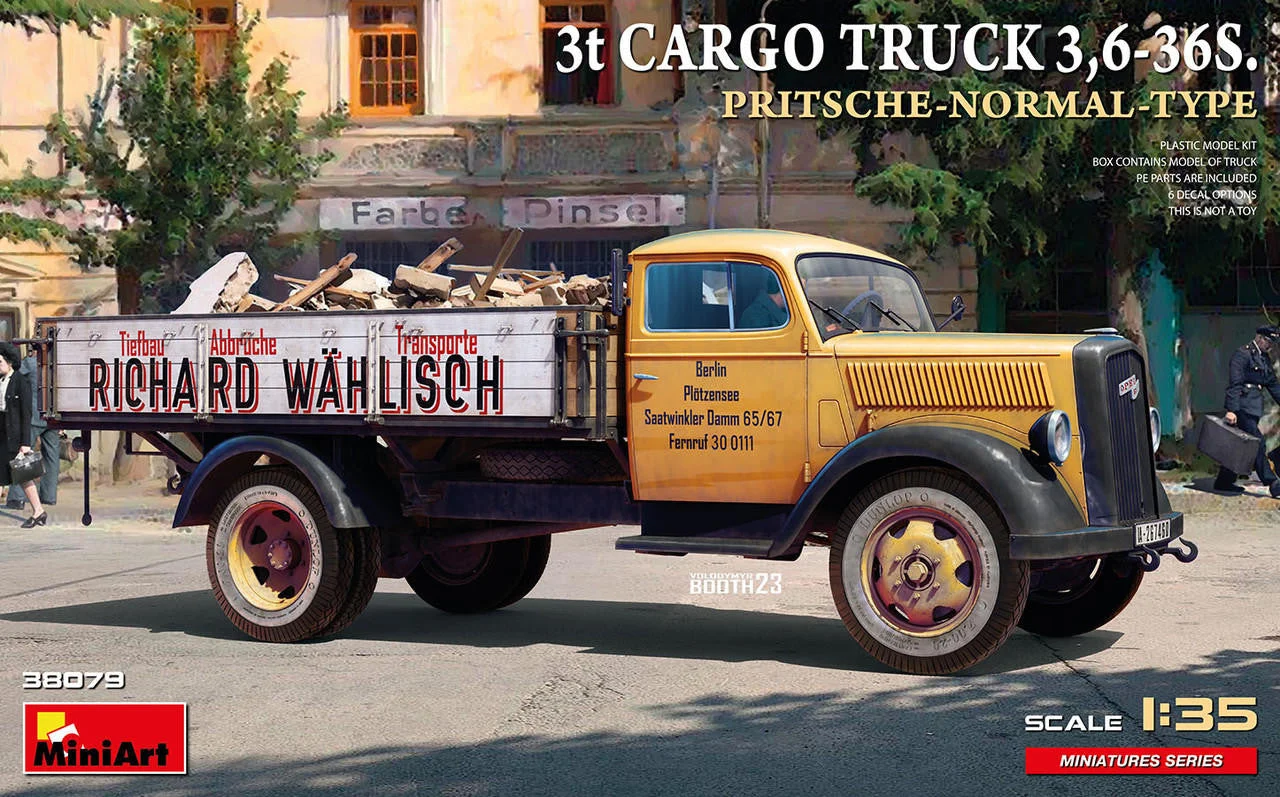 Miniart 1/35 Miniart 3t CARGO TRUCK 3,6-36S. PRITSCHE-NORMAL-TYPE
