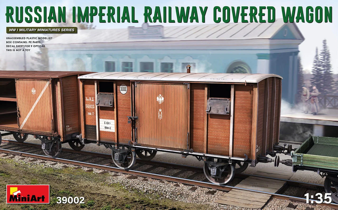 Miniart 1/35 Miniart Russian Imperial Railway Covered Wagon