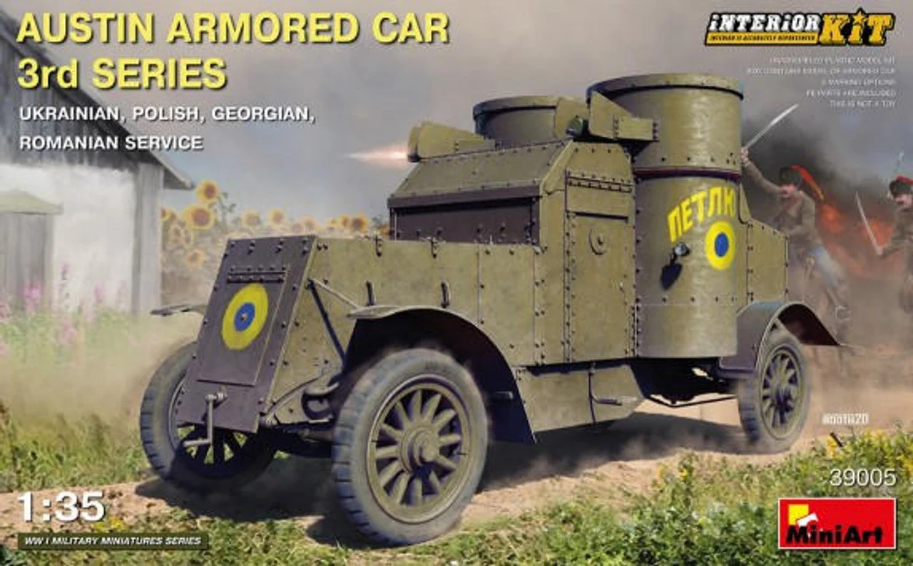 Miniart 1/35 Miniart WWI Austin 3rd Series Armored Car w/Full Interior