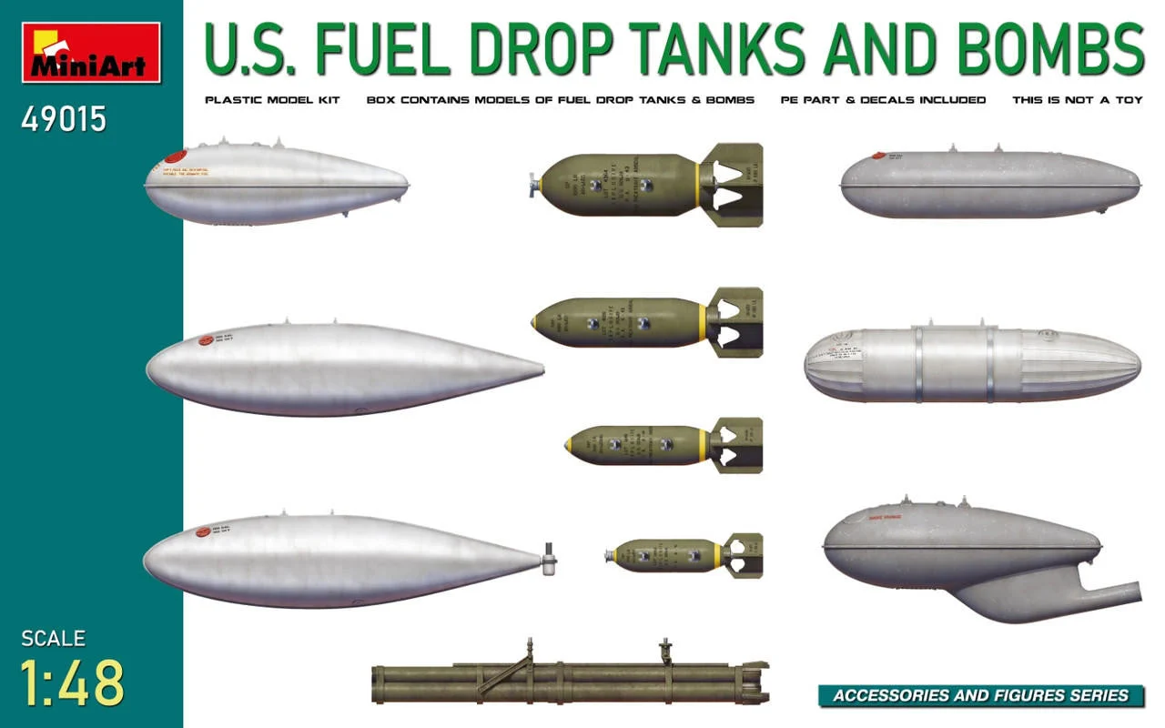 Miniart 1/48 U.S. Fuel Drop Tanks and Bombs