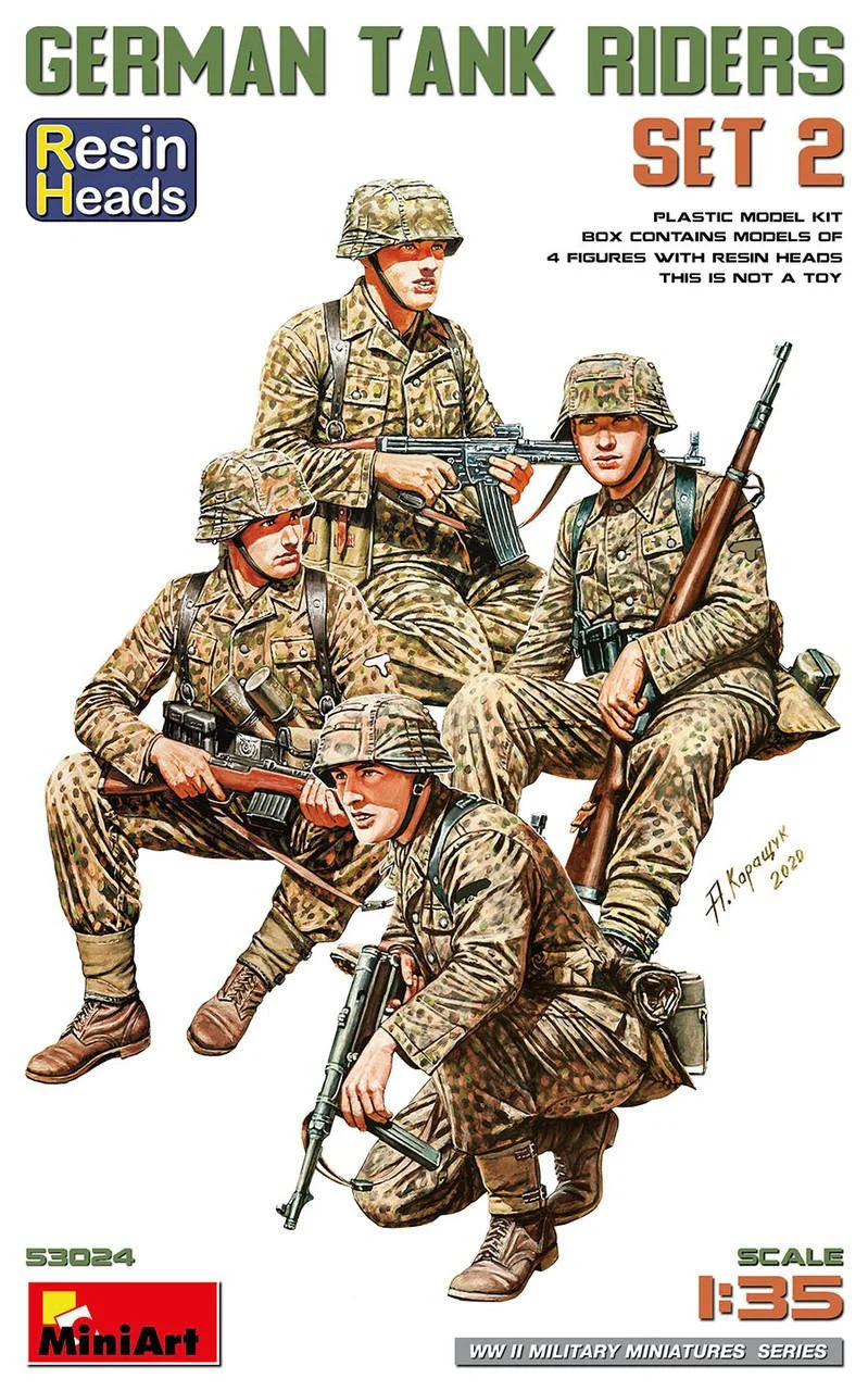 Miniart 1/35 German Tank Riders Set 2 w/Resin Heads