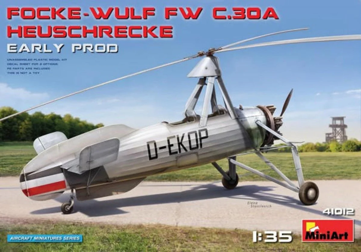 Miniart 1/35 Miniart Focke Wulf FwC30A Heuschrecke (Grasshopper) Early Prod Two-Seater Autogyro