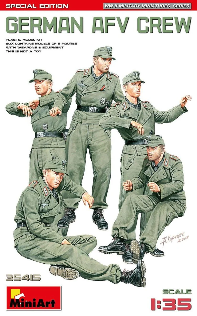 Miniart 1/35 Miniart German AFV Crew. Special Edition Plastic Model Kit
