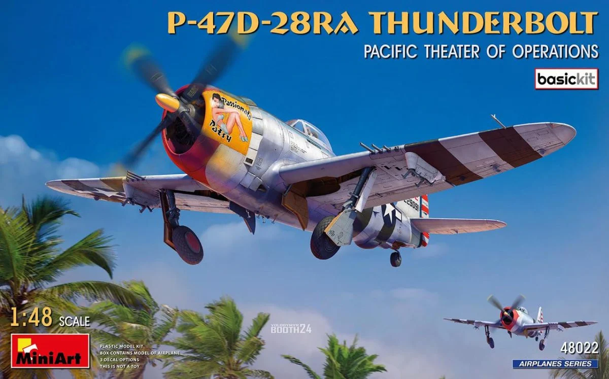 Miniart 1/48 Miniart P-47D-28RA Thunderbolt Pacific Theater - PLASTIC MODEL KIT