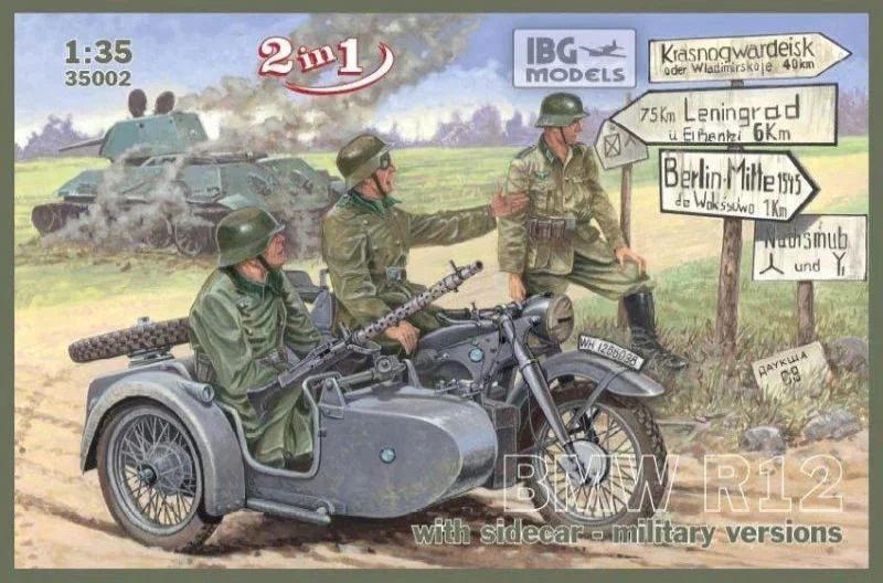 1/35 IBG Model BMW R12 with sidecar – Military Versions 35002 - IBG Models