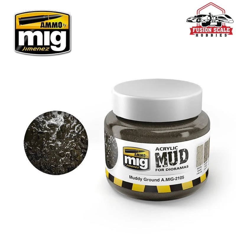 Ammo Mig Jimenez Muddy Ground Acrylic Mud 250ml Jar AMIG2105