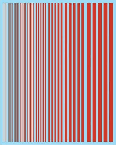 Multi Scale Fundekals RED STRIPES