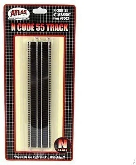 N Atlas Code 55 6" STRAIGHT (6 PCS/PK) 2002 - Atlas Trains
