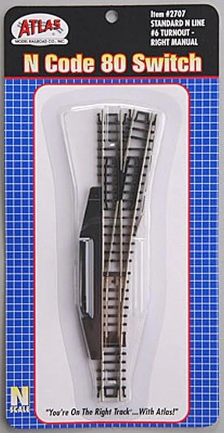 N Atlas Code 80 #6 SWITCH - MANUAL RIGHT 2707
