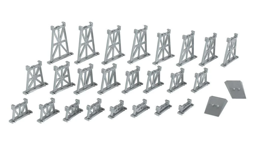 N Bachmann 26 pcs Graduated Trestle Set 42523 - Bachmann Trains