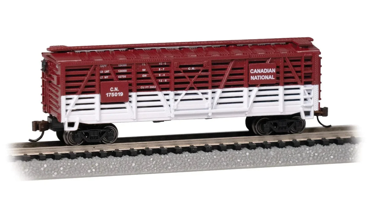 N Bachmann 40' Stock Car - Canadian National #175019 - 71564